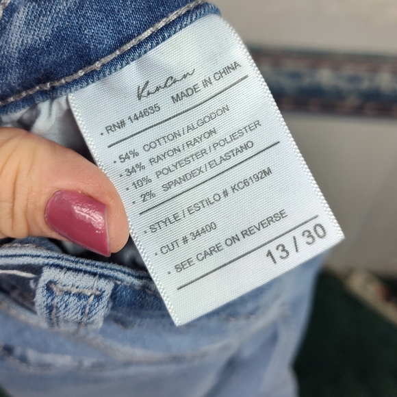 Kancan Light Blue Skinny Jeans Button Fly 13/30 - Picture 10 of 11